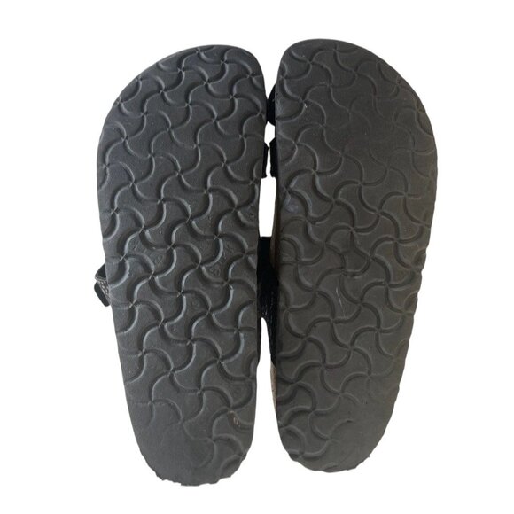 BIRKENSTOCK BIRKIS Calais Sandals 41 10 Cross Strap Slide Birko Flor Ivory White - Picture 7 of 8